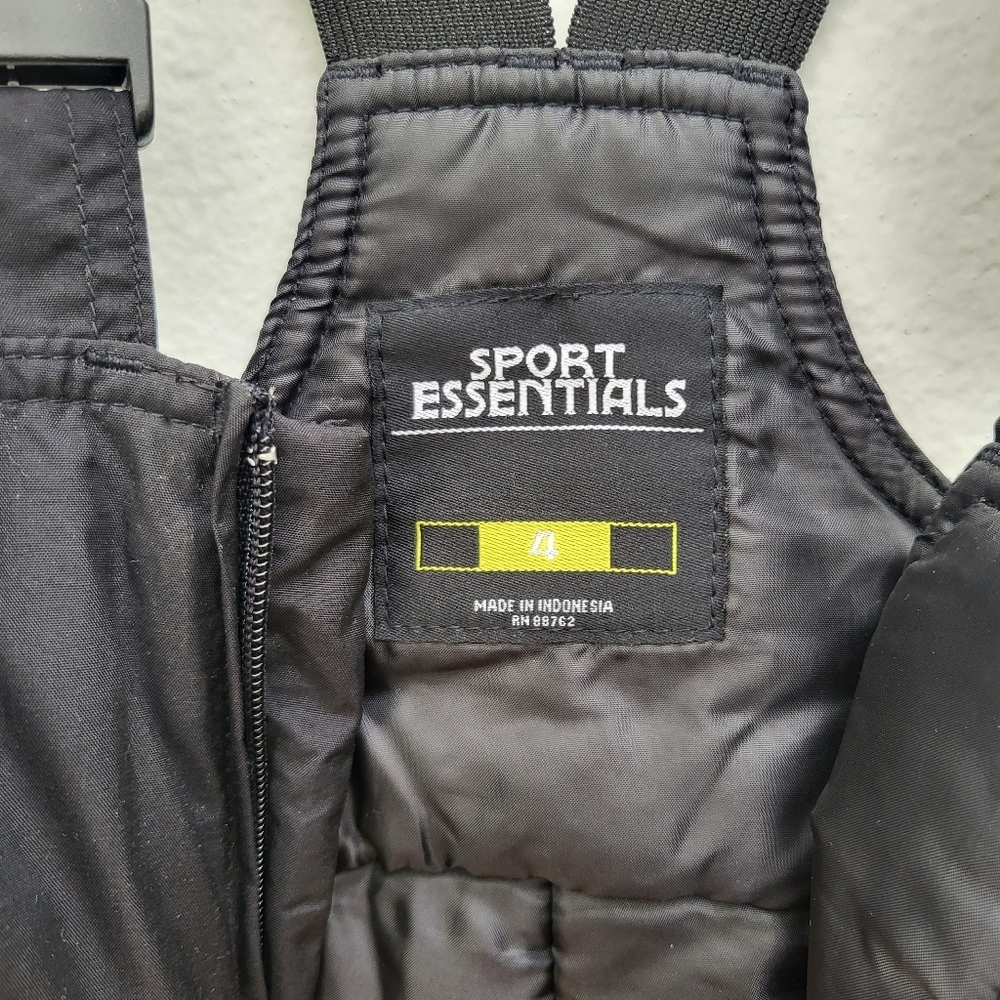 Sport Essential Snow Gear Insulated Snowpants Ski Overall Black - Picture 6 of 6